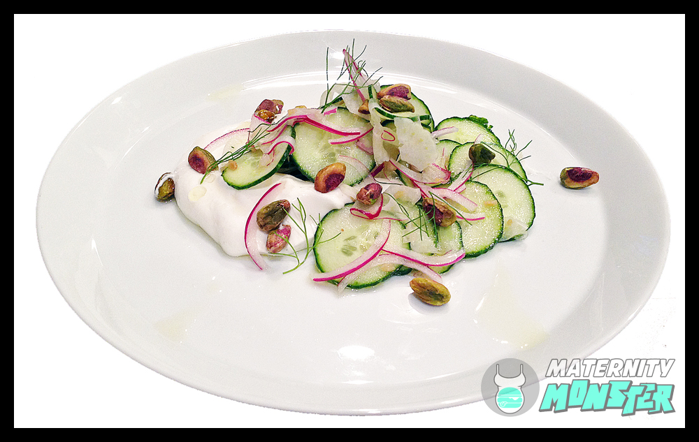 Honey Whipped Cottage Cheese and Marinated Cucumber Pistachio Salad